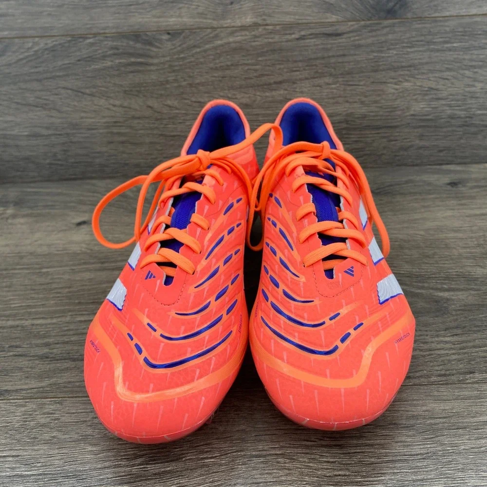Adidas Predator Pro FG Soccer Cleats Mens 8.5 Orange Blue JI1196 HybridTouch